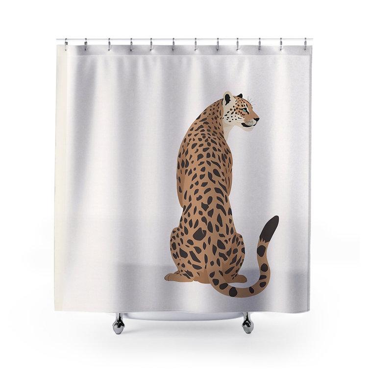 ULLI HOME Mccarthy Leopard Shower Curtain Wayfair Canada